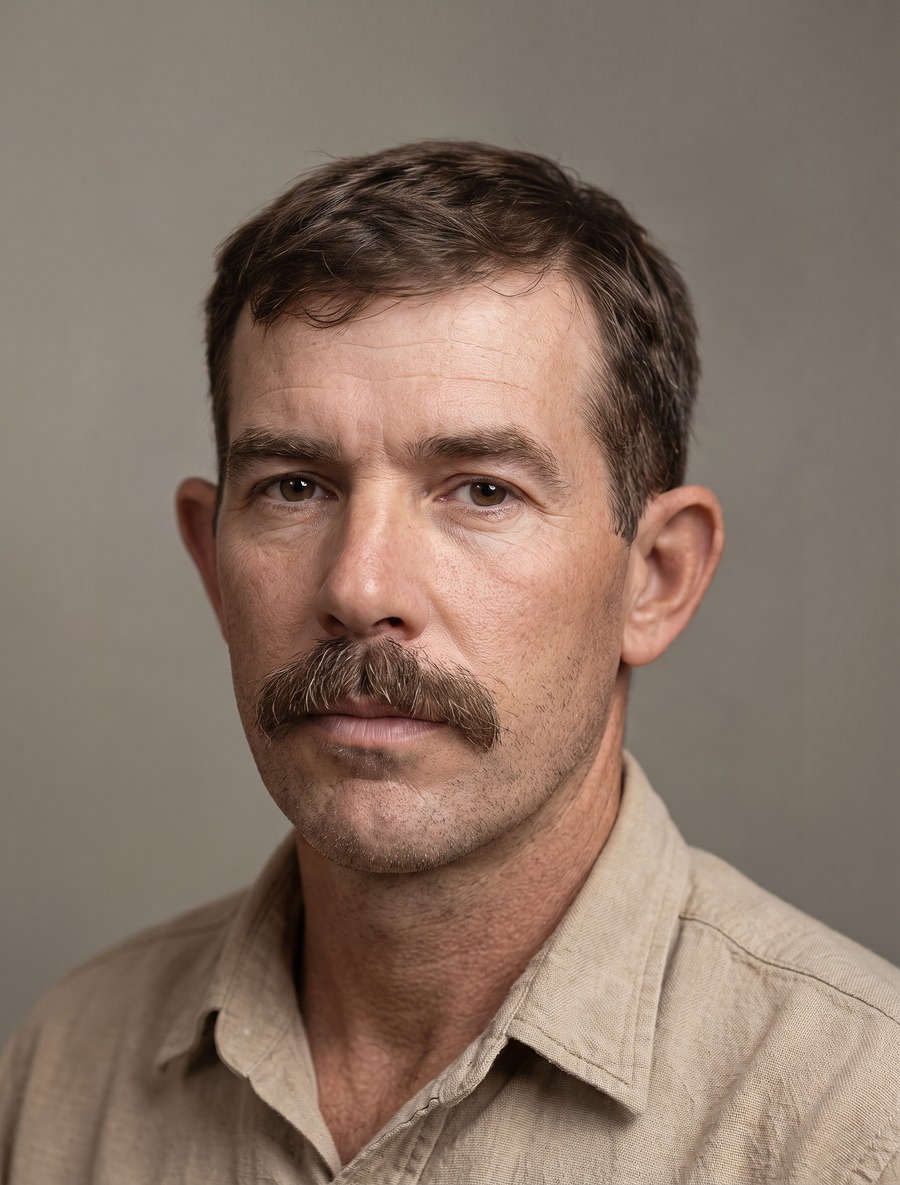 Reconstruction par IA du portrait de Bernard Joseph Martinez